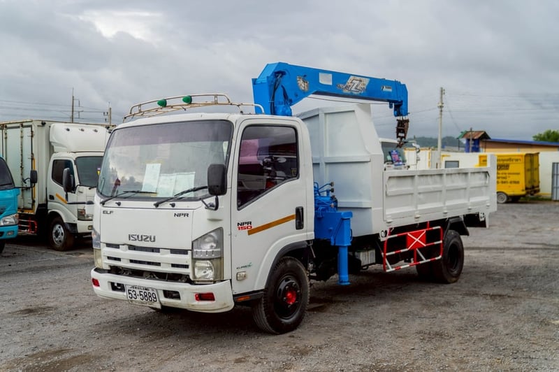 ISUZU NPR 150แรงม้า รถบรรทุก 6ล้อ กระบะเหล็กติดเครน ปี2013 เลขไมล์น้อยกว่า 100,000 กม. ISUZU NPR 150แรงม้า รถบรรทุก 6ล้อ กระบะเหล็กติดเครน ปี2013 เลขไมล์น้อยกว่า 100,000 กม.