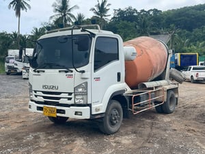 ISUZU FRR 210แรงม้า รถบรรทุก 6ล้อ โม่ผสมปูน ปี2018 เลขไมล์ 79,570 กม.