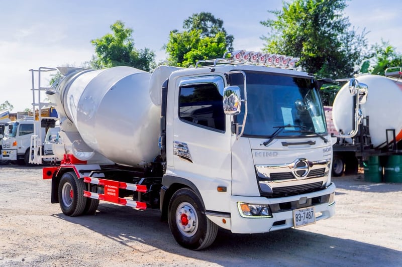 HINO FC 175แรงม้า รถบรรทุก 6ล้อ โม่ผสมปูน ปี2020 เลขไมล์ 50,886 กม.