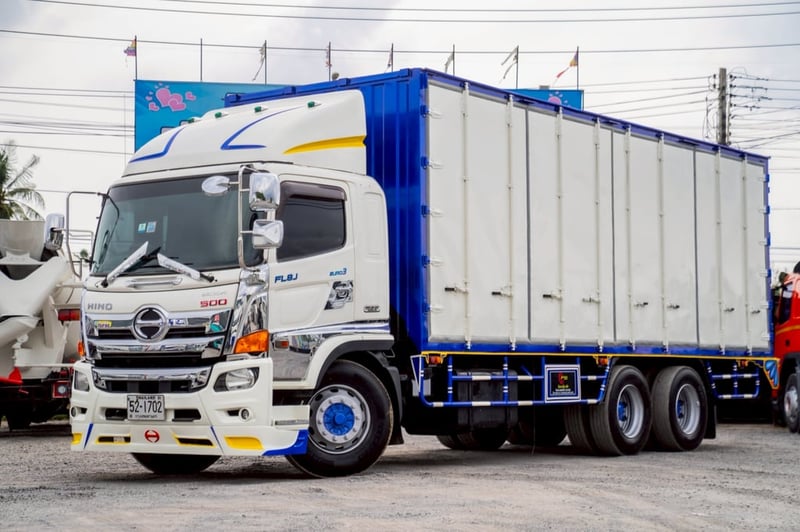 HINO FL 260แรงม้า รถบรรทุก 10ล้อ ตู้แห้ง ปี2017