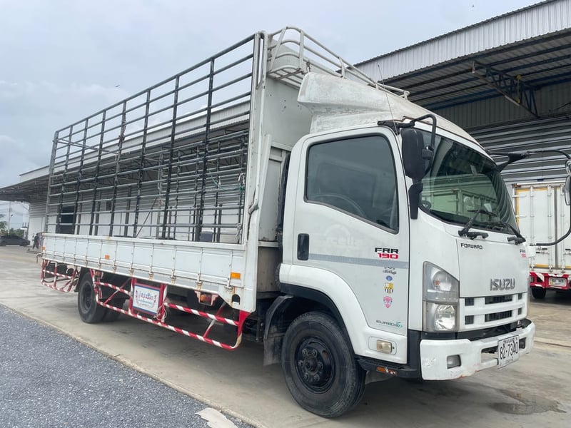 ISUZU FRR 190แรงม้า รถบรรทุก 6ล้อ กระบะคอกสูง ปี2012 เลขไมล์ 133,333 กม.