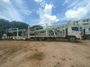 รถบรรทุก Hino 6 ล้อ ขายพร้อมหาง รถบรรทุกรถยนต์ 8 โหลด สภาพพร้อมใช้งาน เจ้าของขายเอง