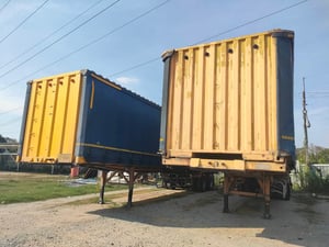 หางพ่วง 2 เพลา พร้อมตู้ผ้าใบเปิดข้าง