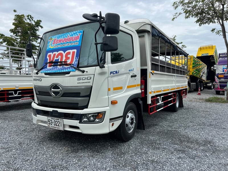 HINO FC 175แรงม้า รถบรรทุก 6ล้อ กระบะคอกสูง ปี2020 เลขไมล์ 72,032 กม.