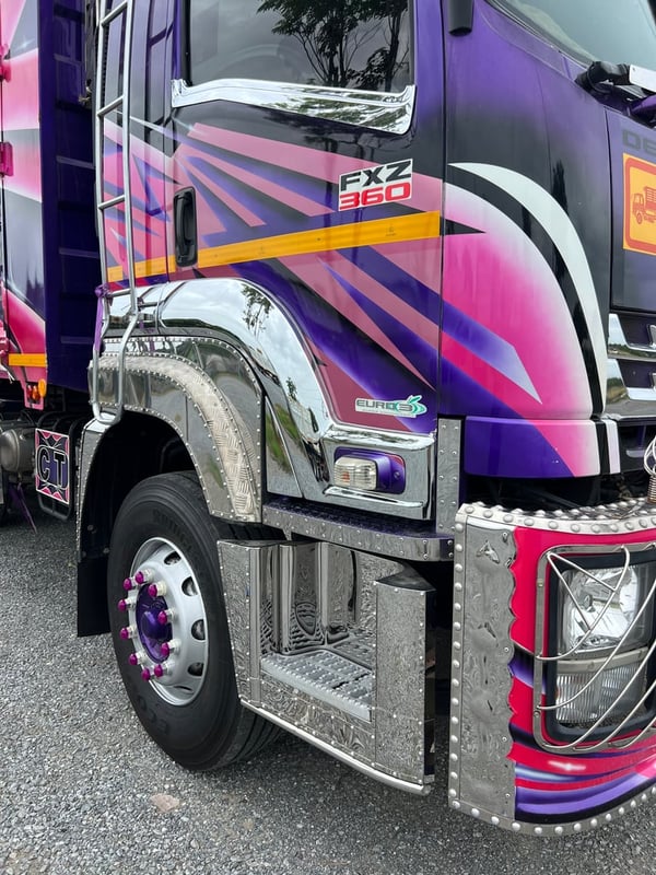 ISUZU FXZ 360แรงม้า  พ่วงแม่ลูก ดั๊มบรรทุกได้ 32ตัน