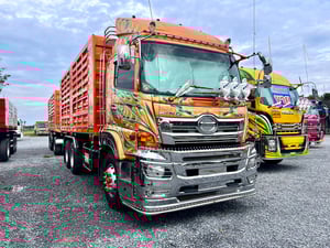 HINO FM 344แรงม้า รถบรรทุก 10ล้อ พ่วงแม่ลูก ปี2021