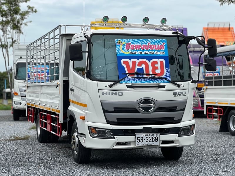 HINO FC 175แรงม้า รถบรรทุก 6ล้อ กระบะคอกสูง ปี2020 เลขไมล์ 51,223 กม.