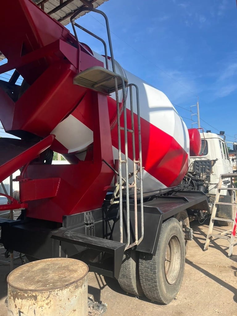 รถโม่ปูน 6Q พร้อมใช้ เก็บงานโม่ปูนมาแล้ว เครื่อง เกียร์ เรียบร้อย