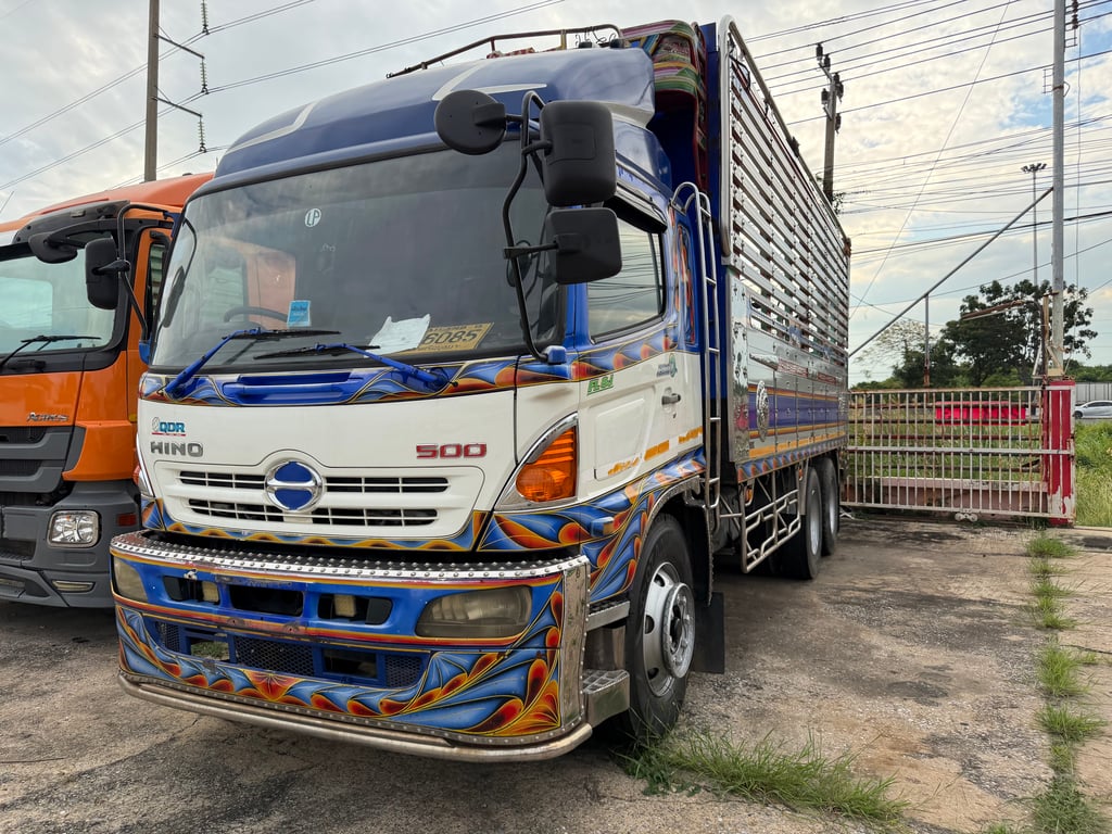 HINO FL 212แรงม้า รถบรรทุก 10ล้อ กระบะคอกสูง ปี2015 HINO FL 212แรงม้า รถบรรทุก 10ล้อ กระบะคอกสูง ปี2015