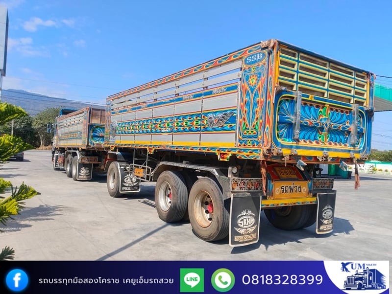 HINO FM 380แรงม้า รถบรรทุก 10ล้อ พ่วงแม่ลูก ปี2017