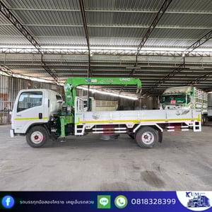 ISUZU NQR 175แรงม้า รถบรรทุก 6ล้อ กระบะเหล็กติดเครน ปี2021