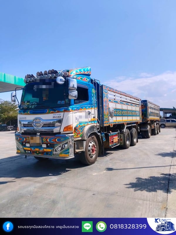 HINO FM 380แรงม้า รถบรรทุก 10ล้อ พ่วงแม่ลูก ปี2017