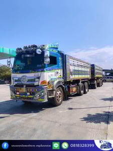 HINO FM 380แรงม้า รถบรรทุก 10ล้อ พ่วงแม่ลูก ปี2017
