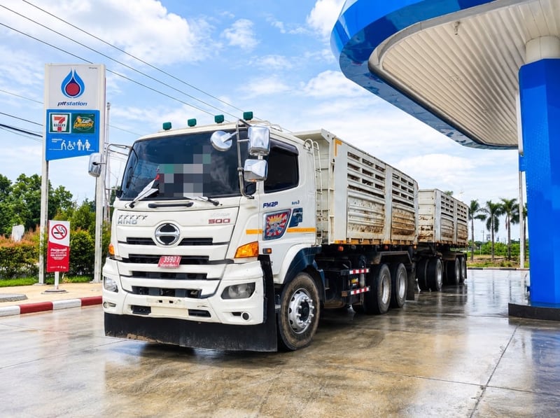 HINO FM 380แรงม้า รถบรรทุก 10ล้อ พ่วงแม่ลูก ปี2023