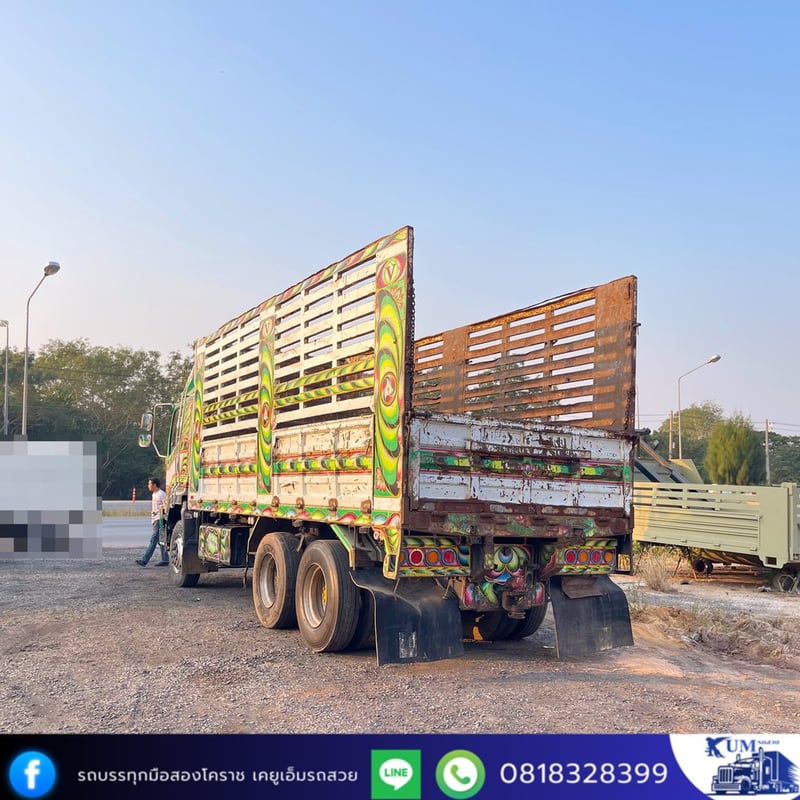 ISUZU FXZ 360แรงม้า รถบรรทุก 10ล้อ กระบะคอกสูง ปี2017