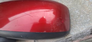 กระจกมองข้าง Mitsubishi มิราจ ข้างซ้ายสีแดง รุ่นสายไฟ5สาย
