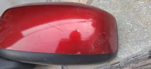 กระจกมองข้าง Mitsubishi มิราจ ข้างซ้ายสีแดง รุ่นสายไฟ5สาย