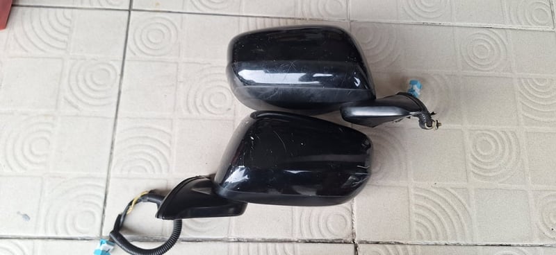 กระจกมองข้าง Honda jazz ge 3สายพับมือ สีดำ 