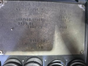 รถโฟล์คลิฟท์มือสอง TOYOTA 8FD25 AT With Hinge Fork and Side Shift