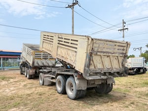 พ่วงดั้มแม่ลูก ISUZU FXZ 360 ดั้มสามมิตร ปี 59 