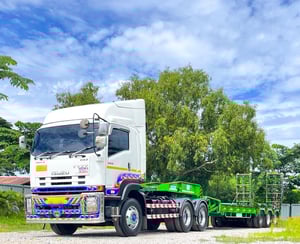 ISUZU GXZ 360แรงม้า รถบรรทุก หัวลาก 10ล้อ โลว์เบด กึ่งพ่วงชานต่ำ ปี2012