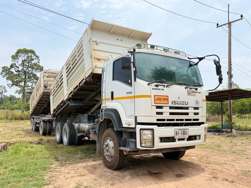 พ่วงดั้มแม่ลูก ISUZU FXZ 360 ดั้มสามมิตร ปี 59 