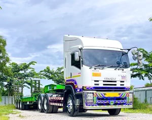 ISUZU GXZ 360แรงม้า รถบรรทุก หัวลาก 10ล้อ โลว์เบด กึ่งพ่วงชานต่ำ ปี2012