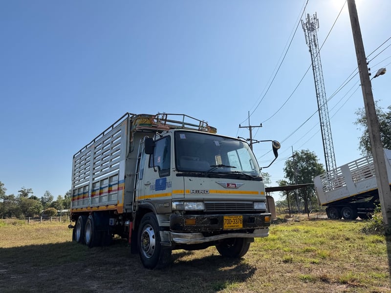 HINO FL 195แรงม้า รถบรรทุก 10ล้อ กระบะคอกสูง ปี1995