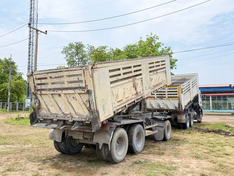 พ่วงดั้มแม่ลูก ISUZU FXZ 360 ดั้มสามมิตร ปี 59 