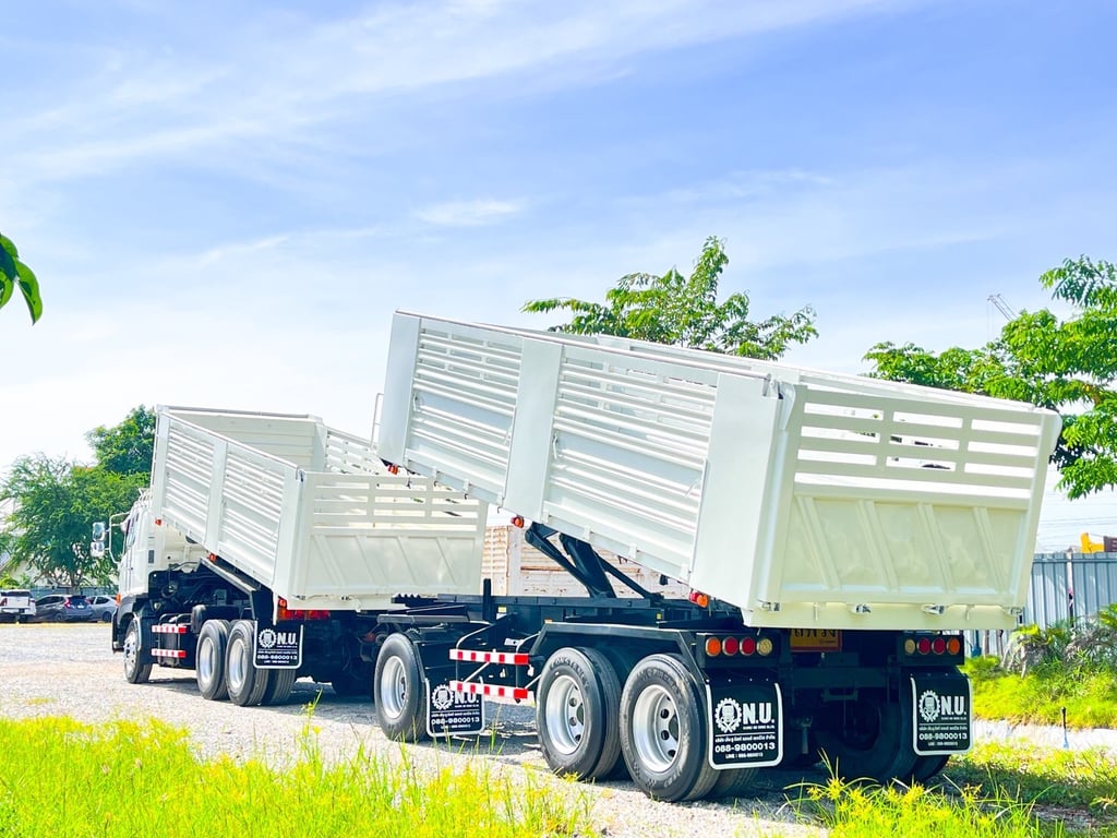 HINO FM รถบรรทุก 10ล้อ พ่วงแม่ลูก ปี2018