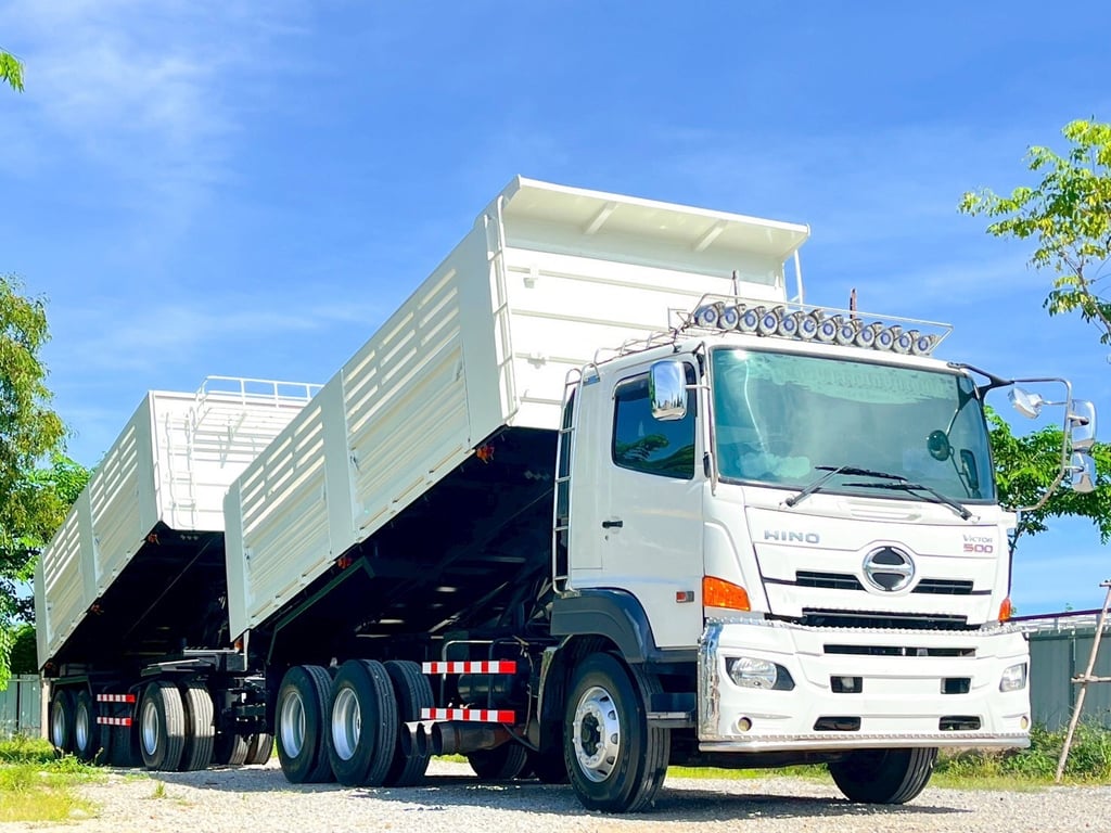 HINO FM รถบรรทุก 10ล้อ พ่วงแม่ลูก ปี2018