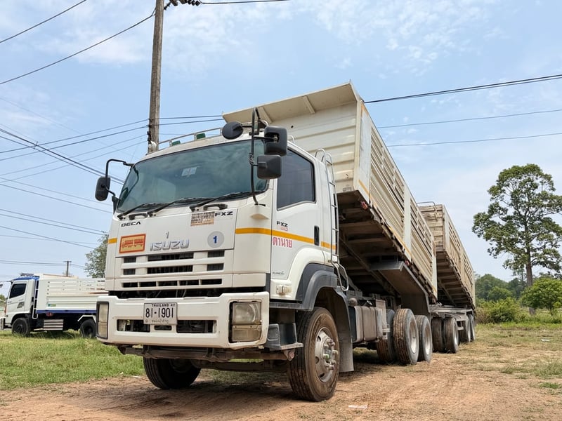 พ่วงดั้มแม่ลูก ISUZU FXZ 360 ดั้มสามมิตร ปี 59 