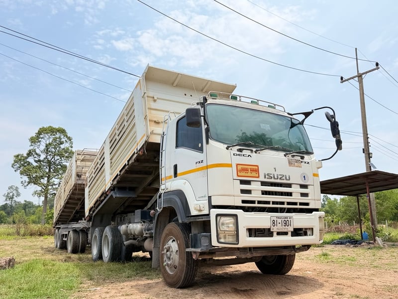 พ่วงดั้มแม่ลูก ISUZU FXZ 360 ดั้มสามมิตร ปี 59 