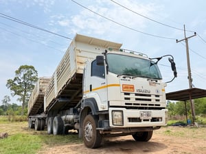 พ่วงดั้มแม่ลูก ISUZU FXZ 360 ดั้มสามมิตร ปี 59 