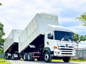 HINO FM 344แรงม้า รถบรรทุก 10ล้อ พ่วงแม่ลูก ปี2015