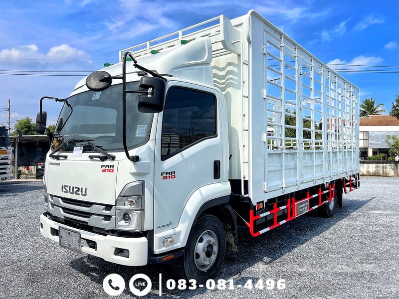 6 ล้อคอกเปิดได้รอบ ISUZU FRR 210 แรงม้า ปี 2566 ไมล์น้อย 27,000 KM.  