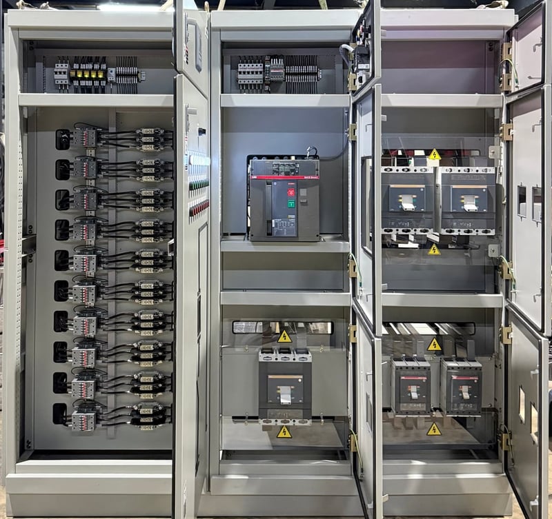 ขายตู้ Mdb Main air circuit breaker Abb 2000A breaker ย่อย Abb 5 ตัวพร้อม Capbank 10x40kvar 098-2641749