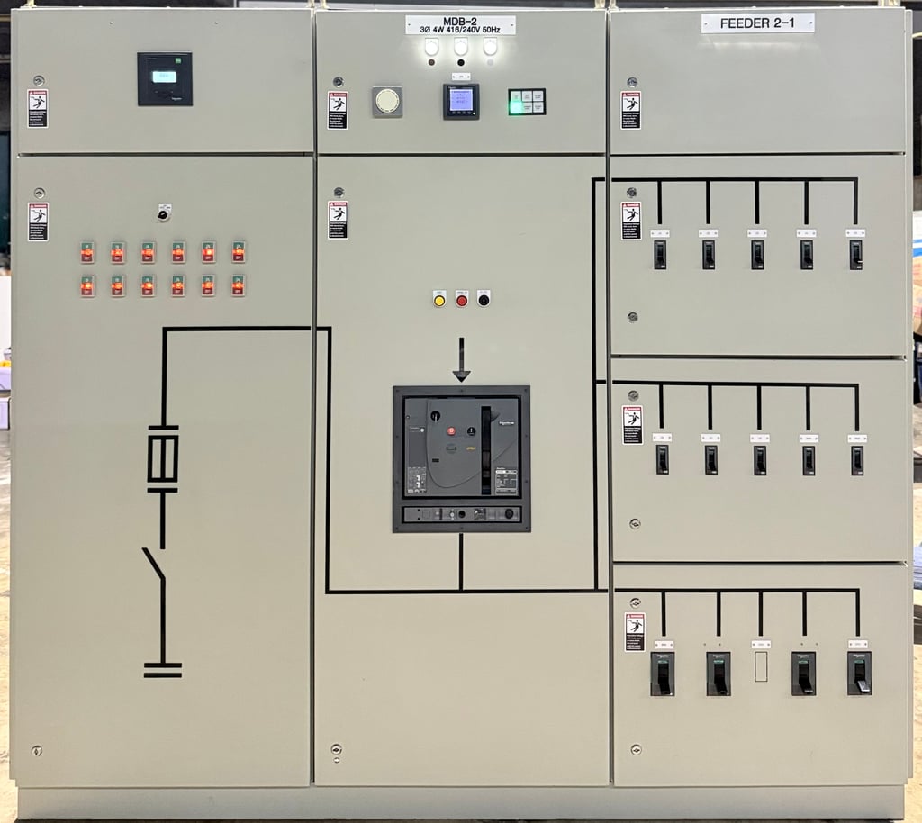 ตู้ Mdb Main air circuit breaker Schneider 2000A MVS20N breaker ย่อย Schneider 14 ตัว Capbank 12x30kvar Pipat 098-2641749