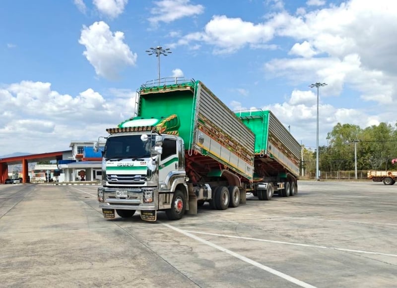 รถพ่วงแม่ลูกดั้มพ์ ISUZU FXZ 360 MT ปี 2566  กะบะปีเนียม