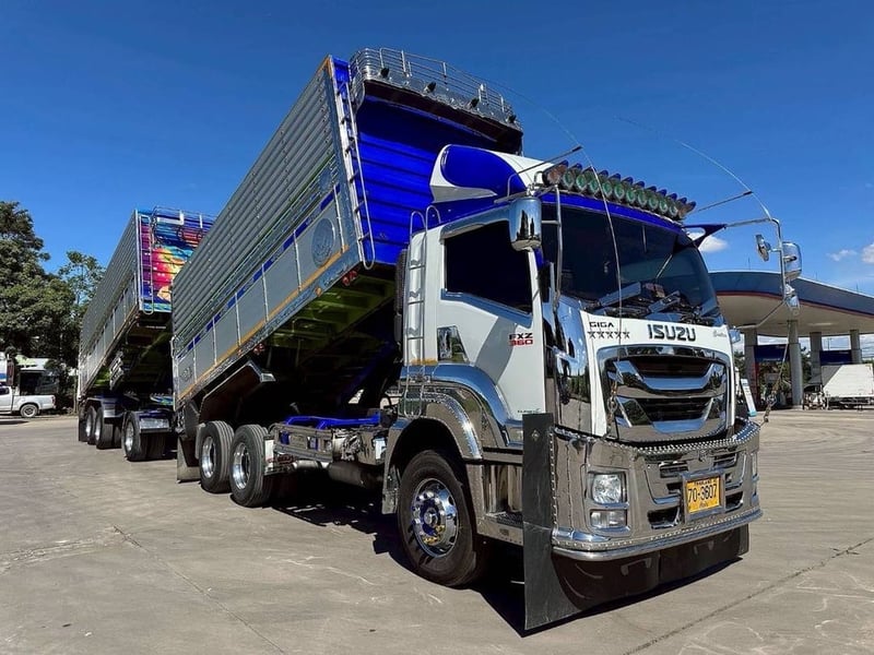 ISUZU FXZ 360 แรง พ่วงแม่ลููกดั้มพ์ เกษตร