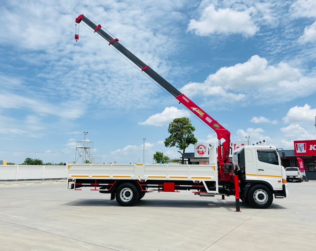 เข้าใหม่❗️ไมล์ 22,938 กิโล❗️HINO FG8J 240 แรง ปี 2566  ติดเครน 5 ตัน