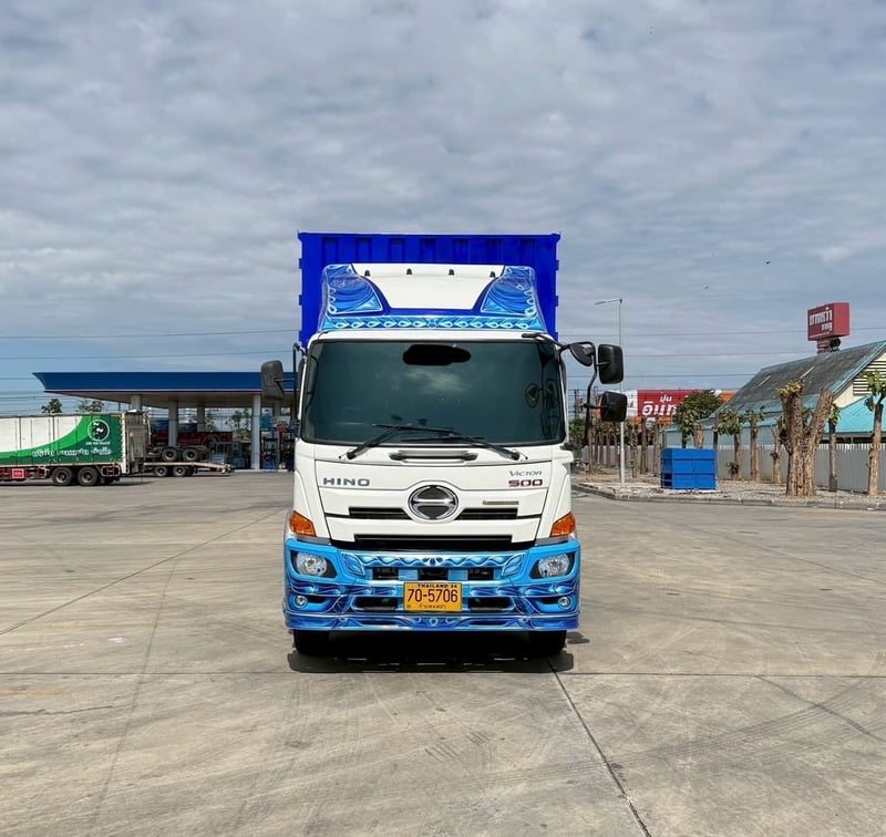 เข้าใหม่❗️ไมล์ 110,618❗️HINO FL8J 260  ตู้แห้ง 10 บาน