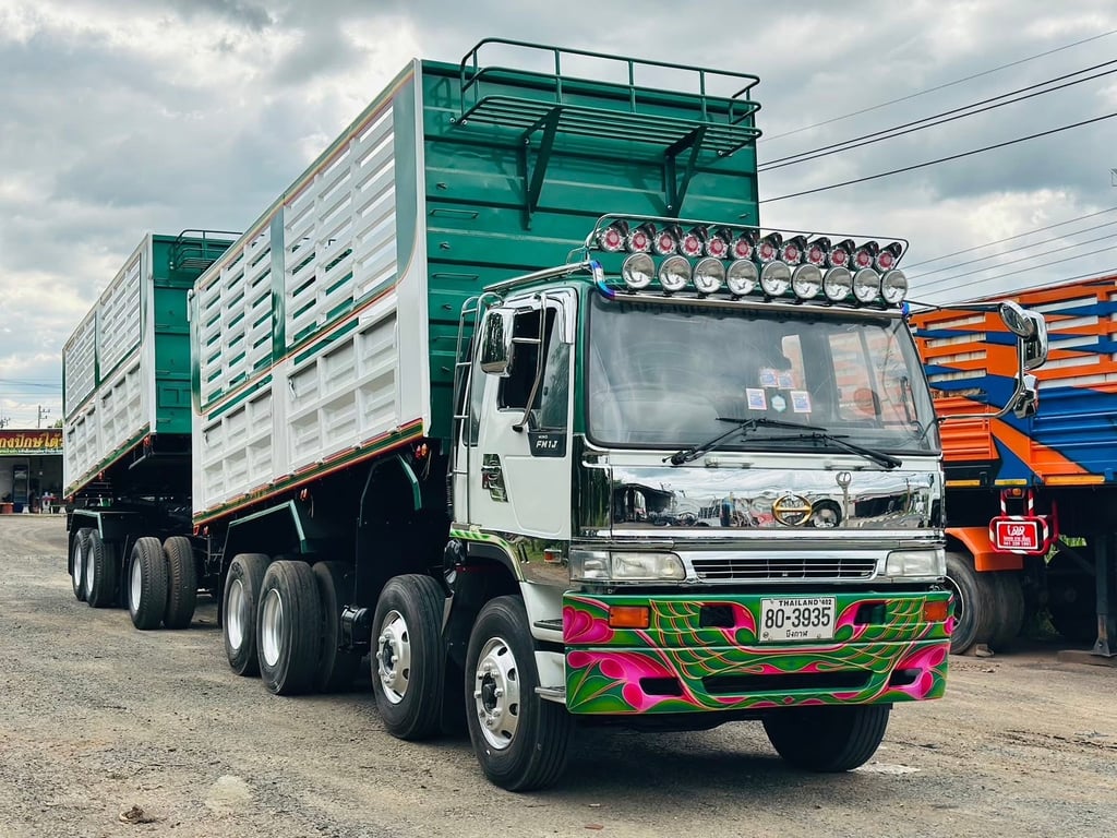 HINO 270 เมก้า เครื่อง.JO8C  พ่วงแม่ลูก ดั้มพ์เกษตร