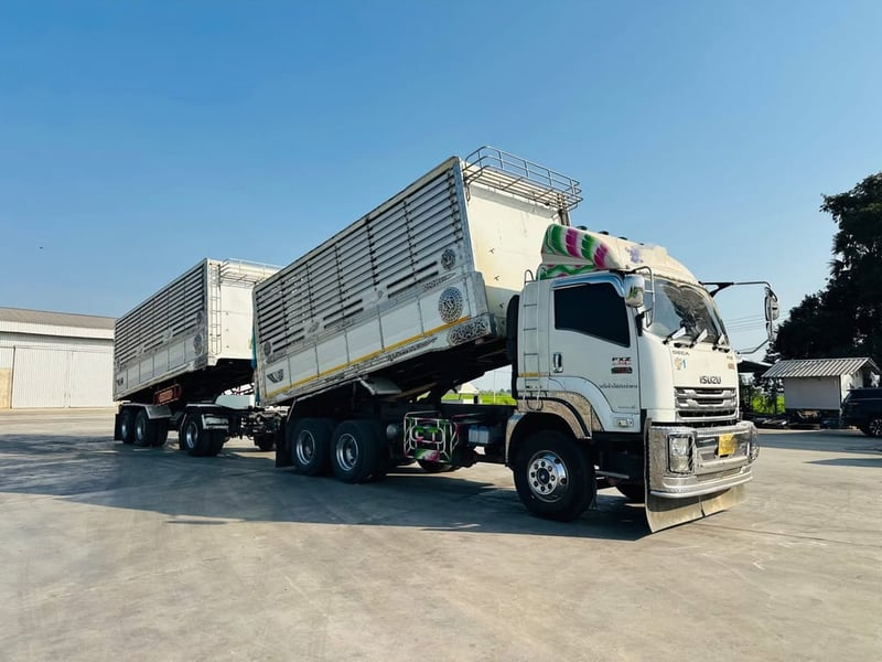 ISUZU FXZ 360 พ่วงแม่ลูกดั้มพ์เกษตร ISUZU FXZ 360 พ่วงแม่ลูกดั้มพ์เกษตร