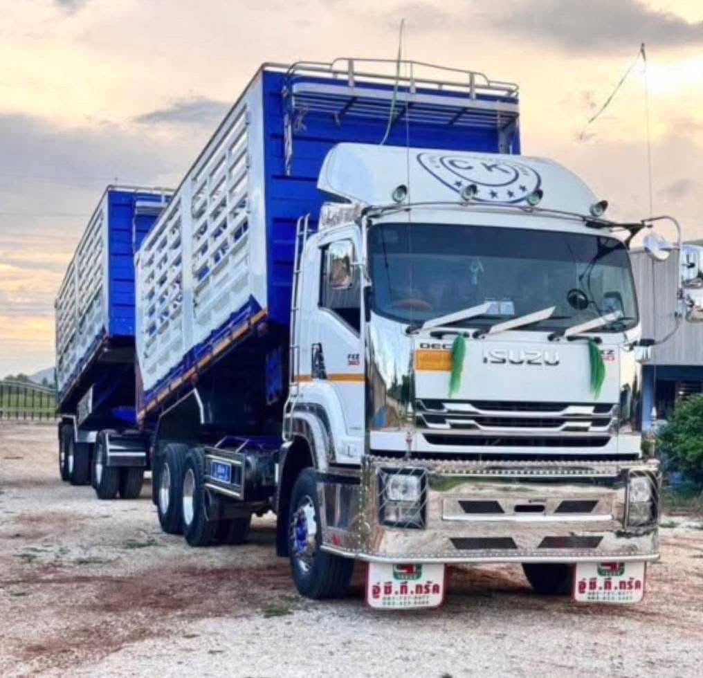 ISUZU FXZ 360 พ่วงแม่ลูกดั้มพ์ ใส่ของได้ 32.300 ตัน   อู่ ซีทีทรัค  ปี 2565