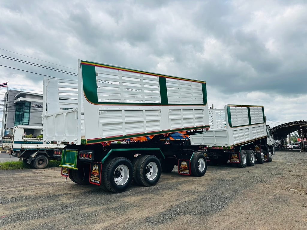 HINO 260 ปี 2546 เครื่อง.JO8C พ่วงแม่ลูก ดั้มพ์เกษตร