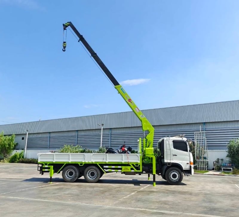 เข้าใหม่❗️เครน 8 ตัน❗️เลขไมล์ 97,468 กิโล HINO FL8J 260 แรง ติดเครน TADANO  