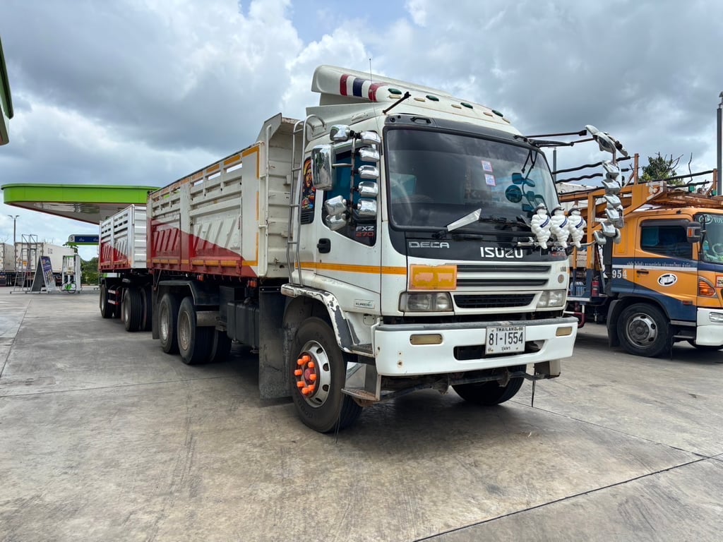 ISUZU 270 พ่วงแม่ลูกดั้มพ์หินทราย แม่ ปี 2548 
