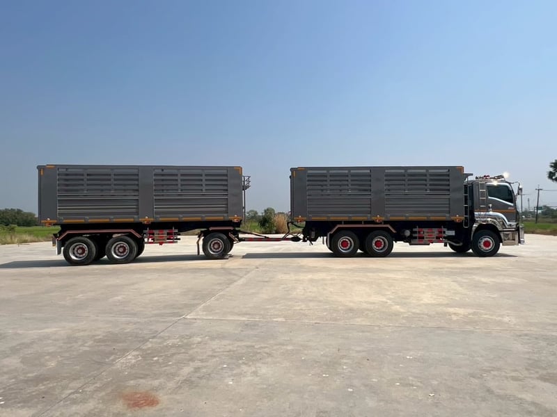 ไมล์ 186,748❗️ISUZU FXZ 360 MT  พ่วงแม่ลูกดั้มพ์คอกเกษตร