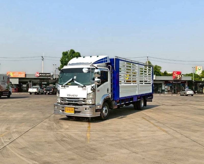 ISUZU FRR 210 กะบะเหล็กคอกสูง